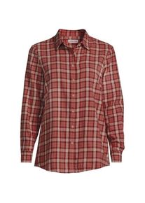 LANDS' END Boyfriend-Bluse aus Flanell f&uuml;r Damen in Plus-Gr&ouml;&szlig;e, Damen, size: plus, Orange, Baumwolle, by Lands' End