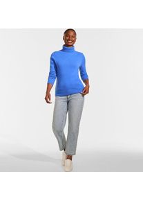 LANDS' END Rollkragen-Pullover aus Kaschmir f&uuml;r Damen in Petite-Gr&ouml;&szlig;e, Damen, size: petite, Blau, Kaschmir, by Lands' End
