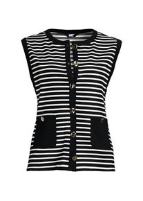 LANDS' END Feinstrick-Top mit Metallkn&ouml;pfen f&uuml;r Damen, Damen, size: regular, Gr&uuml;n, Polyester/Viskose/Polyester-Mischung, by Lands' End