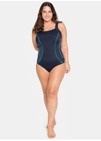 sheego Gro&szlig;e Gr&ouml;&szlig;en Badeanzug mit Shaping-Effekt, nachtblau, Gr&ouml;&szlig;e 46F - Damen