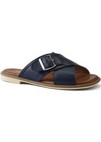 LANDS' END Lederpantoletten f&uuml;r Damen, Damen, size: regular, Blau, Leder, by Lands' End