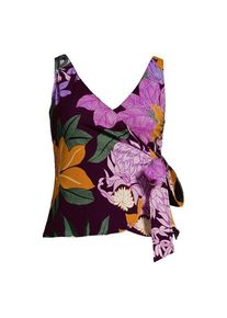 LANDS' END Tankini-Top mit seitlichem Bindeband f&uuml;r Damen mit D-Cups, Damen, size: regular, Schwarz, Elasthan/Nylon-Mischung, by Lands' End