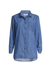 LANDS' END Jeansbluse aus Lyocell-Mix in Plus-Gr&ouml;&szlig;e, Damen, size: plus, Blau, by Lands' End