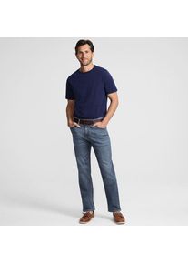 LANDS' END All-Day CoolMax Straight Fit Stretch-Jeans, Herren, size: regular, Blau, by Lands' End