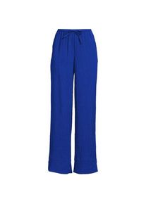 LANDS' END Weite Crinkle-Hose f&uuml;r Damen, Damen, size: regular, Blau, Nylon/Viskose, by Lands' End