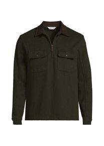 LANDS' END Bedford-Polopullover mit Rei&szlig;verschluss f&uuml;r Herren, Herren, size: regular, Braun, Baumwoll-Mischung/Polyester-Mischung, by Lands' End
