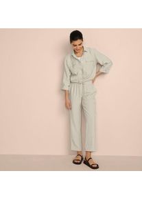 LANDS' END 7/8-Twillhose, Damen, size: regular, Beige, Polyester/Viskose, by Lands' End