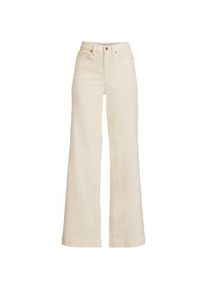 LANDS' END High Waist Jeans mit weitem Bein in Plus-Gr&ouml;&szlig;e, Damen, size: plus, Elfenbein, Elasthan/Baumwoll-Mischung/Polyester-Mischung, by Lands' End
