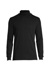 LANDS' END Supima Rollkragenshirt f&uuml;r Herren, Classic Fit, Herren, size: regular, Schwarz, Baumwolle, by Lands' End