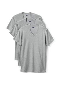 LANDS' END Kurzarm-Shirt mit V-Ausschnitt f&uuml;r Herren (3er-Set), Herren, size: regular, Sonstige, Baumwolle, by Lands' End