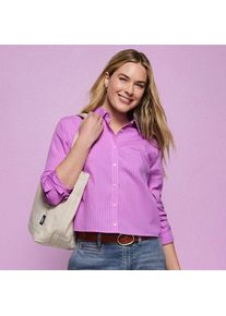 LANDS' END Kurze, b&uuml;gelfreie Hemdbluse f&uuml;r Damen in Petite-Gr&ouml;&szlig;e, Damen, size: petite, Pink, Baumwolle, by Lands' End