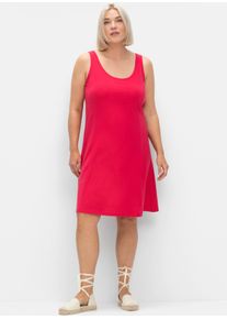 sheego Gro&szlig;e Gr&ouml;&szlig;en A-Linien-Kleid leicht tailliert, sorbet pink, Gr&ouml;&szlig;e 48 - Damen