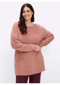 sheego Gro&szlig;e Gr&ouml;&szlig;en Feinstrickpullover mit U-Boot-Ausschnitt, rosenholz, Gr&ouml;&szlig;e 48/50 - Damen