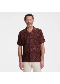 LANDS' END Premium Reinleinen-Hemd mit Kuba-Kragen f&uuml;r Herren in Tall-Gr&ouml;&szlig;e, Herren, size: tall, Braun, Baumwolle/Leinen, by Lands' End