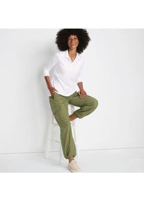 LANDS' END Supima-Poloshirt mit langen &Auml;rmeln f&uuml;r Damen, Damen, size: regular, Wei&szlig;, Baumwolle, by Lands' End