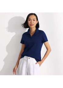 LANDS' END Supima-Poloshirt f&uuml;r Damen, Damen, size: regular, Blau, Baumwolle, by Lands' End