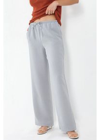 Damen gerade geschnittene Stoffhose