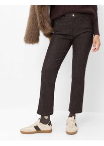 Brax Damen Five-Pocket-Hose Style MAY S DARK EBONY, denim dunkelbraun, Gr. 44L