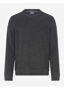 Brax Herren Strickpullover Style ROY elefant, dunkelgrau, Gr. L