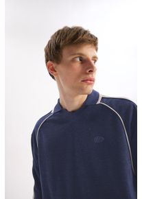 Herren Sweatshirt mit Polo-Kragen in Regular-Fit