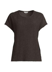LANDS' END Crinkle-Shirt f&uuml;r Damen, Damen, size: regular, Braun, Polyester/Viskose/Polyester-Mischung, by Lands' End