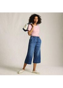 LANDS' END Culotte-Jeans mit Bundfalten Mid Waist f&uuml;r Damen, Damen, size: regular, Blau, Baumwolle/Polyester/Baumwoll-Mischung, by Lands' End