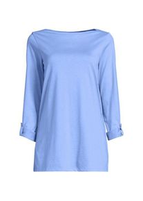LANDS' END Langes Supima-Shirt mit U-Boot-Ausschnitt f&uuml;r Damen, Damen, size: regular, Rot, Baumwolle, by Lands' End