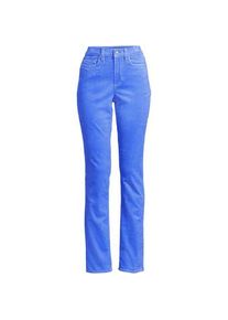 LANDS' END High Waist Breitcordhose Straight Fit f&uuml;r Damen in Petite-Gr&ouml;&szlig;e, Damen, size: petite, Blau, by Lands' End