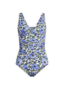 LANDS' END Shape-Badeanzug mit V-Ausschnitt und verstellbaren Tr&auml;gern SLENDER f&uuml;r Damen in Plus-Gr&ouml;&szlig;e, Damen, size: plus, Wei&szlig;, Nylon-Mischung, by Lands' End