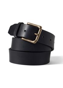 LANDS' END Lederg&uuml;rtel im Vintage-Stil f&uuml;r Herren, Herren, size: regular, Schwarz, Leder, by Lands' End