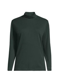 LANDS' END Stehkragen-Shirt in Plusgr&ouml;&szlig;e, Damen, size: plus, Gr&uuml;n, Baumwolle, by Lands' End