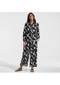 LANDS' END Creaseless 7/8-Palazzohose f&uuml;r Damen, Damen, size: regular, Schwarz, Polyester, by Lands' End