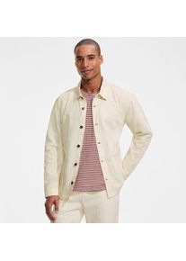 LANDS' END Soft Comfort Hemdjacke im Leinenmix f&uuml;r Herren, Herren, size: regular, Elfenbein, Baumwolle/Leinen/Baumwoll-Mischung, by Lands' End
