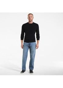 LANDS' END Kaschmirpullover mit rundem Ausschnitt, Herren, size: regular, Schwarz, Kaschmir, by Lands' End