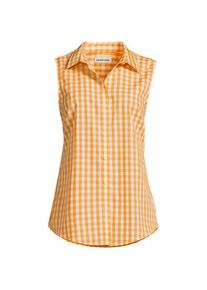 LANDS' END B&uuml;gelleichte &auml;rmellose Hemdbluse f&uuml;r Damen, Damen, size: regular, Orange, Baumwolle, by Lands' End
