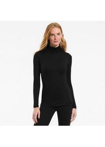 LANDS' END Stretch-THERMASKIN-Oberteil mit Rollkragen f&uuml;r Damen, Damen, size: regular, Schwarz, Elasthan/Polyester-Mischung, by Lands' End