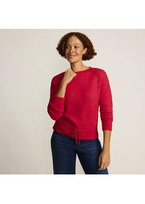 LANDS' END Wool Touch Pullover mit B&auml;ndchenzug-Saum f&uuml;r Damen in Petite-Gr&ouml;&szlig;e, Damen, size: petite, Rot, Wolle/Polyester/Viskose, by Lands' End