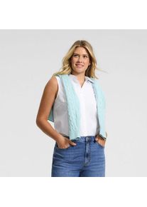 LANDS' END B&uuml;gelleichte &auml;rmellose Hemdbluse f&uuml;r Damen, Damen, size: regular, Wei&szlig;, Baumwolle, by Lands' End