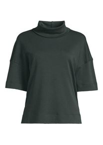 LANDS' END Supima Rollkragenshirt f&uuml;r Damen, Damen, size: regular, Schwarz, Baumwolle, by Lands' End