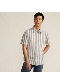 LANDS' END Baumwoll/Leinenhemd mit kurzen &Auml;rmeln f&uuml;r Herren, Herren, size: regular, Elfenbein, by Lands' End