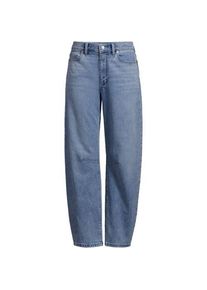 LANDS' END Soft Denim Relaxte Barrel-Jeans Mid Waist in Petite-Gr&ouml;&szlig;e, Damen, size: petite, Blau, by Lands' End