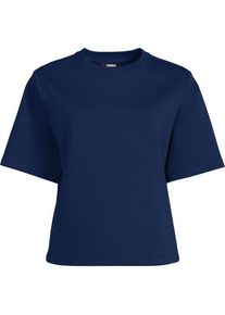 LANDS' END Samtweiches Shirt mit Rundhalsausschnitt f&uuml;r Damen, Damen, size: regular, Blau, Baumwolle/Polyester-Mischung, by Lands' End