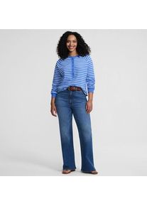 LANDS' END Soft Denim Schlagjeans High Waist in Petite-Gr&ouml;&szlig;e, Damen, size: petite, Blau, Elasthan/Baumwoll-Mischung, by Lands' End