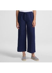 LANDS' END Premium Reinleinen-Schlupfhose in 7/8-L&auml;nge, Damen, size: regular, Blau, Leinen, by Lands' End