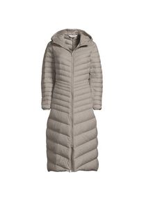 LANDS' END Ultraleichter Maxi-Daunenmantel mit Kapuze WANDERWEIGHT f&uuml;r Damen, Damen, size: regular, Beige, Nylon/Daunen, by Lands' End