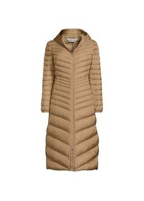 LANDS' END Ultraleichter Maxi-Daunenmantel mit Kapuze WANDERWEIGHT f&uuml;r Damen, Damen, size: regular, Beige, Nylon/Daunen, by Lands' End