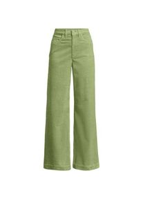 LANDS' END Breitcord-Hose High Waist mit weitem Bein f&uuml;r Damen in Petite-Gr&ouml;&szlig;e, Damen, size: petite, Gr&uuml;n, Baumwoll-Mischung, by Lands' End