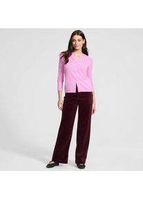 LANDS' END Breitcord-Hose High Waist mit weitem Bein f&uuml;r Damen, Damen, size: regular, Rot, Elasthan/Baumwoll-Mischung, by Lands' End