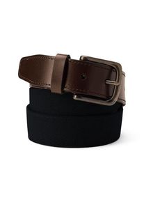 LANDS' END Stretch-G&uuml;rtel f&uuml;r Herren, Herren, size: regular, Schwarz, Gummi/Polyester-Mischung, by Lands' End