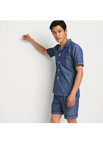 LANDS' END Essenzielle Popelin-Pyjamashorts f&uuml;r Herren, Herren, size: regular, Blau, Baumwolle, by Lands' End